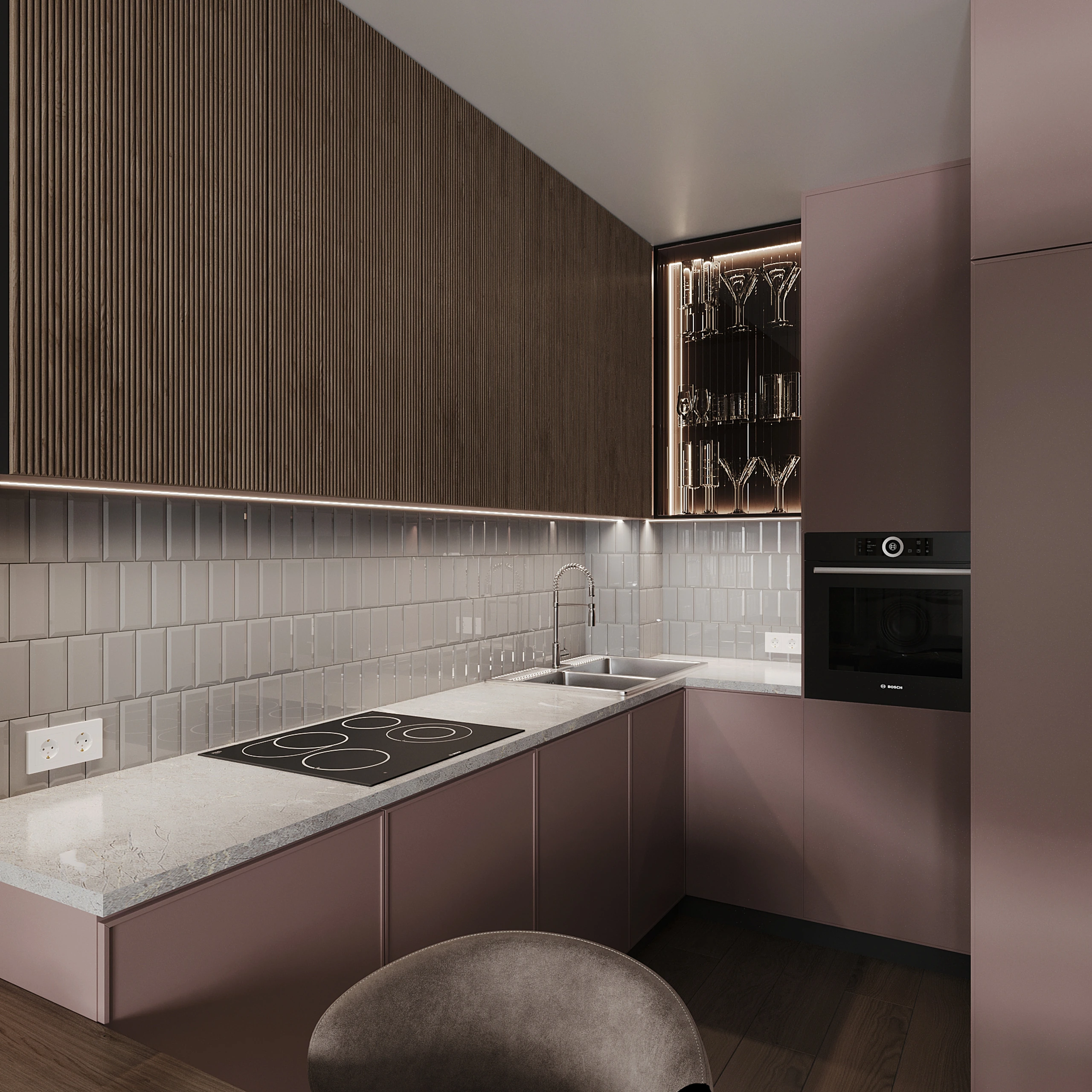 Конгрессная · кухня-гостиная · ракурс 06